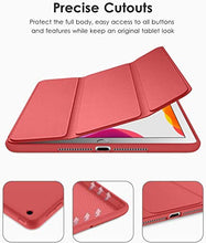 Load image into Gallery viewer, ProElite Smart Flip Case Cover with Flexible Soft TPU Back for Apple ipad 7th/8th/9th Gen (2021) 10.2 inch 2020, Red