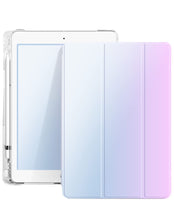 Load image into Gallery viewer, ProElite Smart Flip Case Cover for Apple iPad Pro 11 inch 4th/3rd Gen 2022/2021, Transparent Soft Back with Pencil Holder, Light Blue