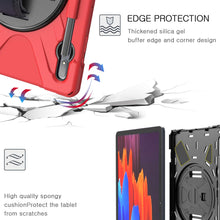 Load image into Gallery viewer, ProElite Rugged 3 Layer Armor case Cover for Samsung Galaxy Tab S8 Plus/ S7 Plus 12.4 Inch SM-T970/T975/T976/X800/X806 with SPen Holder, Red