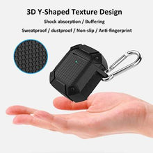 Load image into Gallery viewer, ProElite Speaker Case Cover for Apple AirPods 2 & 1 - Silicone Airpod Accessories with Keychain (Black)
