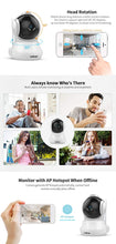 Load image into Gallery viewer, Srihome SH020 Pan/Tilt Wireless WiFi 3MP Ultra HD 1296p IP Security Camera CCTV with Auto Tracking