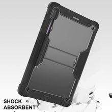 Load image into Gallery viewer, ProElite Rugged Shockproof Heavy Duty Back Case Cover for Samsung Galaxy Tab S8 Plus/S7 Plus/S7 FE 12.4 Inch SM-X800/X806/T970/T975/T976/T735, with S Pen Holder, Black