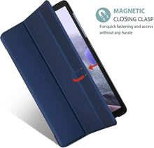 Load image into Gallery viewer, ProElite Smart Flip Case Cover for Samsung Galaxy Tab A7 Lite 8.7" SM-T220/225 Translucent Back with Stylus Pen, Dark Blue