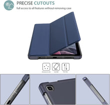 Load image into Gallery viewer, ProElite Smart Flip Case Cover for Samsung Galaxy Tab A7 Lite 8.7" SM-T220/225 Translucent Back with Stylus Pen, Dark Blue