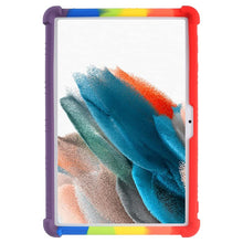 Load image into Gallery viewer, ProElite Soft Silicon Back case Cover with Stand for Samsung Galaxy Tab A8 10.5" SM-X200/ SM-X205/ SM-X207, Rainbow