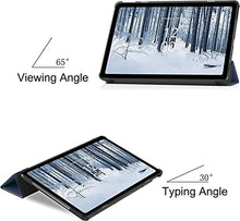Load image into Gallery viewer, ProElite Smart Trifold Flip case Cover for Nokia Tab T21 10.4 inch Tablet, Dark Blue