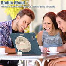 Load image into Gallery viewer, ProElite Rugged 3 Layer Armor case Cover for iPad Pro 11 inch 2022/2021 4th/3rd Gen with Pencil Holder, Shoulder Strap and Kickstand, Cornflower Blue