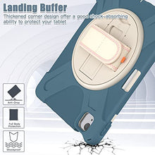 Load image into Gallery viewer, ProElite Rugged 3 Layer Armor case Cover for iPad Pro 11 inch 2022/2021 4th/3rd Gen with Pencil Holder, Shoulder Strap and Kickstand, Cornflower Blue