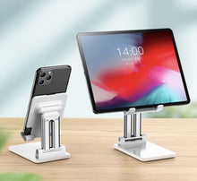 Load image into Gallery viewer, ProElite Portablet Foldable Tablet Stand Holder for Apple iPad, iPhones, Galaxy Tab, Xiaomi Pad, Redmi Pad, Oneplus Pad,Lenovo Tab, Kindle Upto 12.9 inch, Black