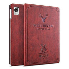 Load image into Gallery viewer, ProElite Deer Flip case Cover for Realme Pad Mini 8.68 inch Tablet, Wine Red