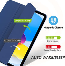 Load image into Gallery viewer, ProElite Cover for Apple iPad (A16) 11th/10th Generation (2025/2022) Cover Case, Transparent Smart case for iPad 11th/10th Gen 2025/2022 (Supports Auto Sleep Wake) with Stylus Pen, Dark Blue