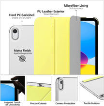 Load image into Gallery viewer, ProElite Cover for Apple iPad (A16) 11th/10th Generation (2025/2022) Cover Case, Transparent Smart case for iPad 11th/10th Gen 2025/2022 (Supports Auto Sleep Wake) with Stylus Pen, Yellow