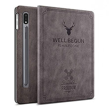 Load image into Gallery viewer, ProElite Deer Flip case Cover for Samsung Galaxy Tab S8/S7 11" SM-T870/T875/X700/X706 Coffee