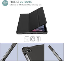 Load image into Gallery viewer, ProElite Smart Flip Case Cover for Samsung Galaxy Tab A7 Lite 8.7" SM-T220/225 Translucent Back with Stylus Pen, Black