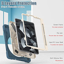 Load image into Gallery viewer, ProElite Rugged 3 Layer Armor case Cover for iPad Pro 11 inch 2022/2021 4th/3rd Gen with Pencil Holder, Shoulder Strap and Kickstand, Cornflower Blue