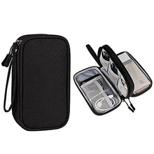 Load image into Gallery viewer, ProElite Nylon 2 Layers Power Bank case Hard Drive Case for 2.5-inch Western Digital, Seagate, Toshiba, Electronic Organizer Case for Gadget Hard Disk, Earphone, Waterproof, Black