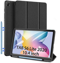 Load image into Gallery viewer, ProElite Smart Flip case Cover for Samsung Galaxy Tab S6 Lite 10.4 Inch SM-P610/P615 with S Pen Holder, Black
