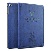 Load image into Gallery viewer, ProElite Deer Flip case Cover for Lenovo Tab K10 FHD 10.3" Tablet TB-X6C6F/TB-X6C6X/TB-X6C6NBF, Dark Blue