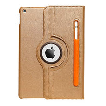 Load image into Gallery viewer, ProElite Smart Case for Apple ipad 7th/8th/9th Gen 2021 10.2 Inch, 360 Degree Rotating Stand Leather Protective Cover, Gold