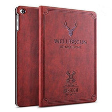 Load image into Gallery viewer, ProElite Deer Smart Flip Case Cover for Motorola Moto Tab G70 LTE 11 inch, Wine Red
