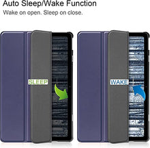 Load image into Gallery viewer, ProElite Smart Trifold Flip case Cover for Nokia Tab T21 10.4 inch Tablet, Dark Blue