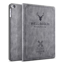 Load image into Gallery viewer, ProElite Smart Deer Flip case Cover for iPad 9.7 inch 2018/2017 / Air 2 / Air 5th 6th Generation (A1822/A1823/A1893/A1954) -Grey
