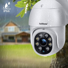 Load image into Gallery viewer, Srihome SP028 Pan/Tilt Wireless WiFi 2MP Full HD 1080p Waterproof Security Camera CCTV with Auto Tracking & 2 Way Audio