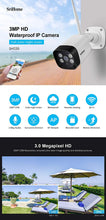 Load image into Gallery viewer, Srihome SH035 Wireless WiFi 3MP Full HD 1296p Waterproof Outdoor IP Security Camera CCTV with 2 LED Lights