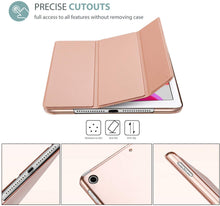 Load image into Gallery viewer, ProElite Smart Trifold Hard Back Flip Stand Case Cover for Apple iPad 9.7 inch 2018/2017 5th 6th Generation with Stylus Pen- Gold