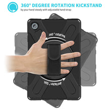 Load image into Gallery viewer, ProElite Rugged 3 Layer Armor case Cover for Lenovo Tab M10 FHD Plus 3rd Gen 10.6 inch (Will Not Fit M10 5G Model ) with Hand Grip and Rotating Kickstand with Shoulder Strap, Black