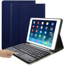 Load image into Gallery viewer, ProElite Wireless Bluetooth Touchpad Keyboard flip case Cover for Apple ipad 7th/8th/9th Gen (2021) 10.2 inch/ Air 3 10.5"/Pro 10.5" Dark Blue