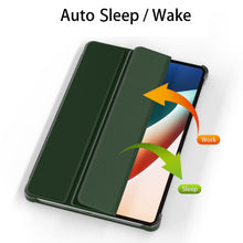 Load image into Gallery viewer, ProElite Smart Flip Case Cover for Xiaomi Mi Pad 5 11", Translucent Back with Stylus Pen, Dark Green