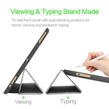 Load image into Gallery viewer, ProElite PU Smart Flip Case Cover for Apple iPad Air 3 10.5" with Pencil Holder, Grey
