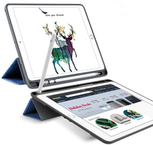 Load image into Gallery viewer, ProElite Smart PU Flip Case Cover for Apple ipad 7th/8th/9th Gen (2021) 10.2 inch with Pencil Holder, Dark Blue