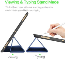 Load image into Gallery viewer, ProElite Smart PU Flip Case Cover for Apple ipad 7th/8th/9th Gen (2021) 10.2 inch with Pencil Holder, Dark Blue