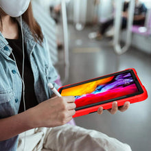Load image into Gallery viewer, ProElite Rugged Shockproof Heavy Duty Back Case Cover for Apple iPad Pro 11" 2021/2020/2018 & iPad Air 5th/4th Gen 10.9" (with Pencil Holder), Red