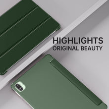 Load image into Gallery viewer, ProElite Smart Flip Case Cover for Xiaomi Mi Pad 5 11", Translucent Back with Stylus Pen, Dark Green