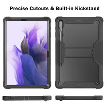 Load image into Gallery viewer, ProElite Rugged Shockproof Heavy Duty Back Case Cover for Samsung Galaxy Tab S8 Plus/S7 Plus/S7 FE 12.4 Inch SM-X800/X806/T970/T975/T976/T735, with S Pen Holder, Black