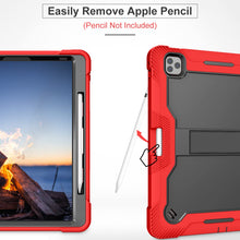 Load image into Gallery viewer, ProElite Rugged Shockproof Heavy Duty Back Case Cover for Apple iPad pro 12.9 inch 2021/2020 5th Gen, (Support Apple Pencil Charging), Red
