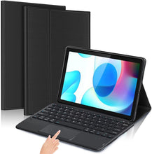 Load image into Gallery viewer, ProElite Detachable Wireless Bluetooth TouchPad Keyboard flip case Cover for Realme Pad 10.4 inch, Black