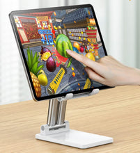 Load image into Gallery viewer, ProElite Portablet Foldable Tablet Stand Holder for Apple iPad, iPhones, Galaxy Tab, Xiaomi Pad, Redmi Pad, Oneplus Pad,Lenovo Tab, Kindle Upto 12.9 inch, Black