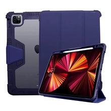 Load image into Gallery viewer, ProElite Rugged Shockproof Armor Smart flip case Cover for Apple iPad Pro 11 inch 4th/3rd Gen 2022/2021 with Pencil Holder, Dark Blue
