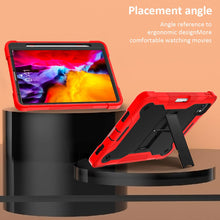 Load image into Gallery viewer, ProElite Rugged Shockproof Heavy Duty Back Case Cover for Apple iPad Pro 11" 2021/2020/2018 & iPad Air 5th/4th Gen 10.9" (with Pencil Holder), Red