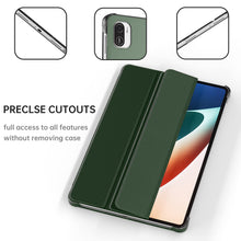 Load image into Gallery viewer, ProElite Smart Flip Case Cover for Xiaomi Mi Pad 5 11", Translucent Back with Stylus Pen, Dark Green