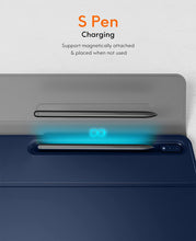 Load image into Gallery viewer, ProElite Detachable Wireless Bluetooth TouchPad Keyboard flip case Cover for Samsung Galaxy Tab S8/S7 11" SM-X700/X706/T870/T875, Dark Blue