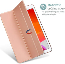 Load image into Gallery viewer, ProElite Smart Trifold Hard Back Flip Stand Case Cover for Apple iPad 9.7 inch 2018/2017 5th 6th Generation with Stylus Pen- Gold