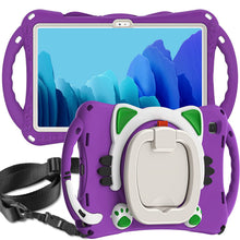 Load image into Gallery viewer, ProElite Tough Kids case Cover for Samsung Galaxy Tab A7 10.4" SM-T500/T505/T507 with Rotating Kickstand & Shoulder Strap, Purple