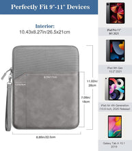 Load image into Gallery viewer, ProElite Polyester Tablet Sleeve Case Cover for Upto 11.5 inch for iPad 10.2/Pro 11/ iPad 9.7/ Samsung/Lenovo/Galaxy/Realme/Galaxy Tab A9 Plus/S7/S8/S9/Realme Pad 2/Honor Pad X9, Dark Grey