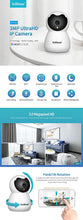 Load image into Gallery viewer, Srihome SH036 Pan/Tilt Wireless WiFi 3MP Full HD 1296p IP Security Camera CCTV with Auto Tracking