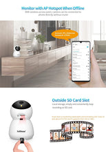 Load image into Gallery viewer, Srihome SH036 Pan/Tilt Wireless WiFi 3MP Full HD 1296p IP Security Camera CCTV with Auto Tracking
